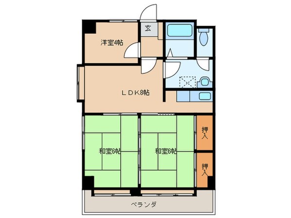 クレベール千防の物件間取画像